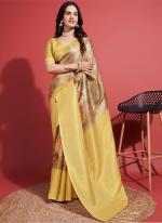 Pure Kubera Pattu Yellow Festival Wear Weaving Saree